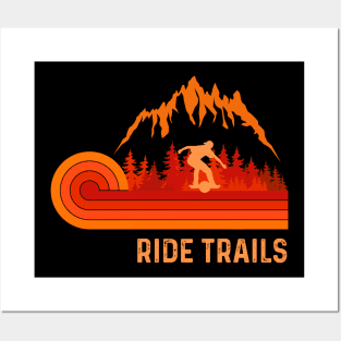 ride trails - onewheel electric skateboard float life Posters and Art